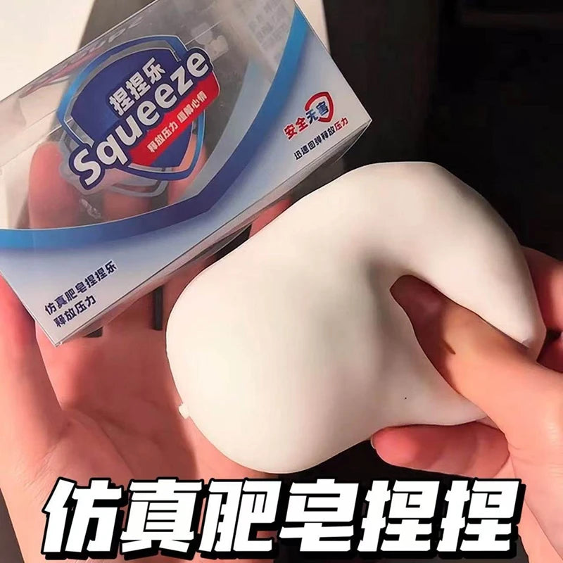 Dumpling Squishy Cheese Toy Set - Stress Relief Fidget Ball for Kids & Adults
