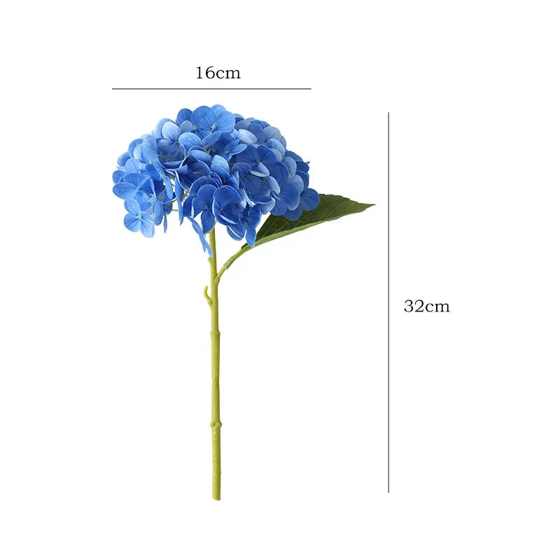 Artificial Hydrangea Flowers 10Pcs Real Touch Latex Film Wedding & Home Decor
