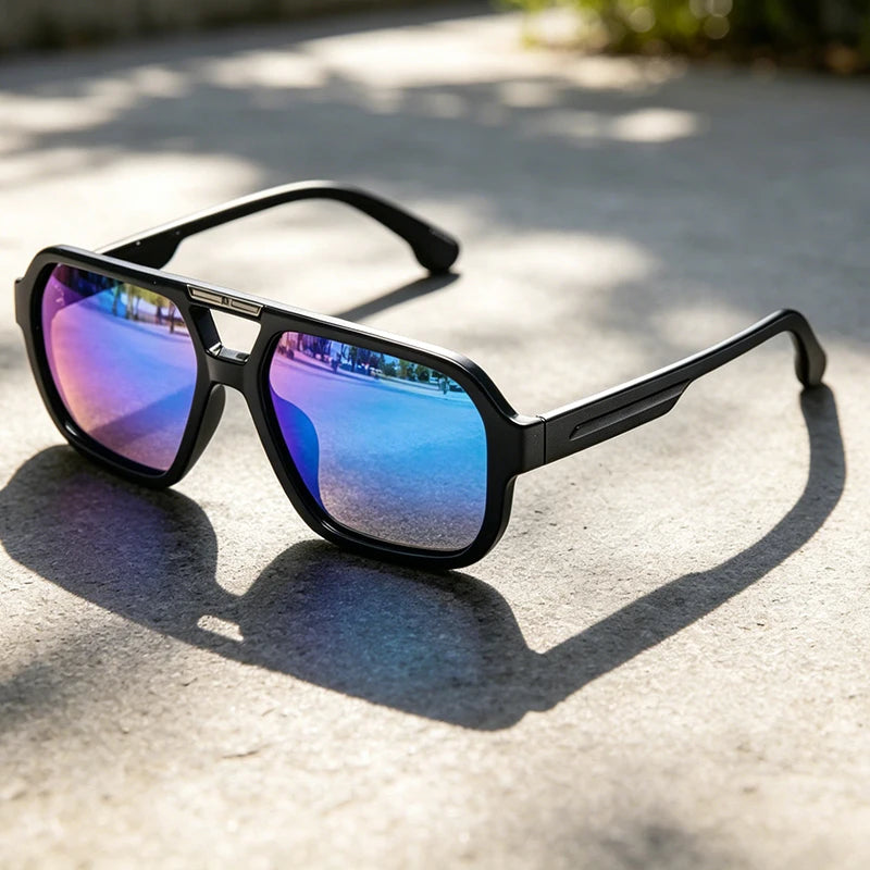 Polarized Pilot Sunglasses Men Women Retro Square UV400 Driving Outdoor
