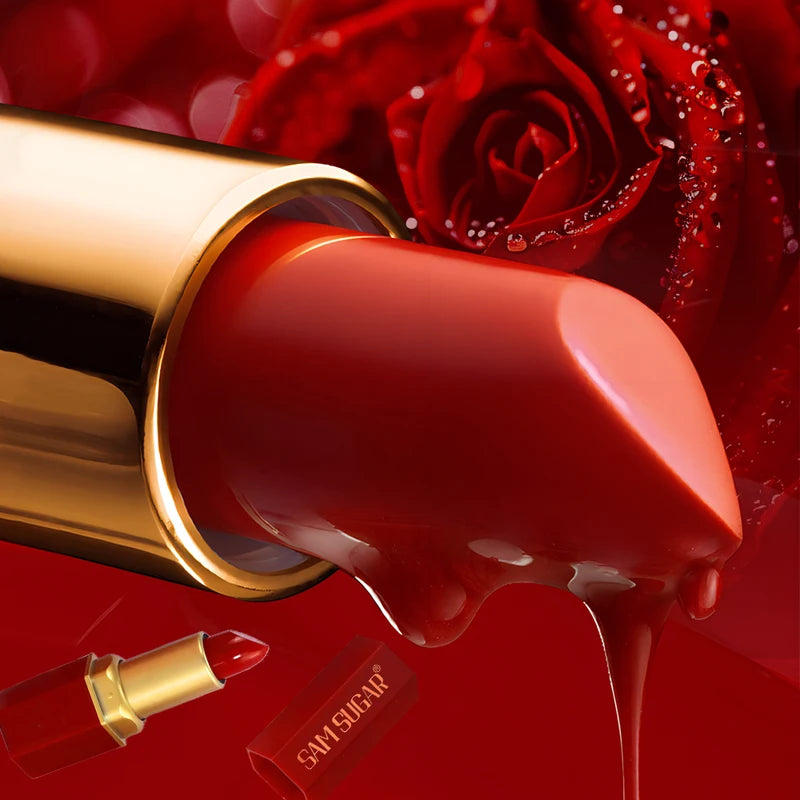 6-Color Matte Velvet Lipstick Set with Pearlescent Glitter - Valentine's Day Gift