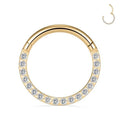16G Stainless Steel Hoop Nose Ring Clicker Septum Piercing Jewelry