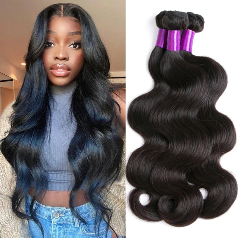 Body Wave Brazilian Human Hair Bundles - Remy Hair Extensions, 14-30 Inches