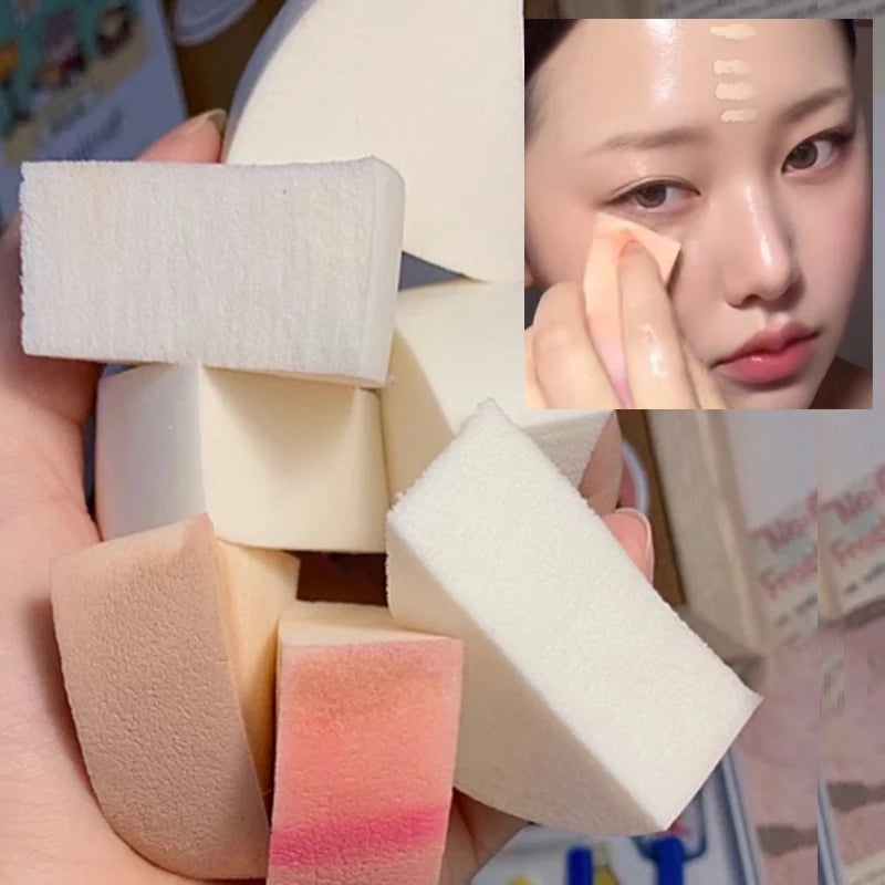 Triangle Makeup Sponge 30Pcs Set - Wet and Dry Use Face Powder Puffs