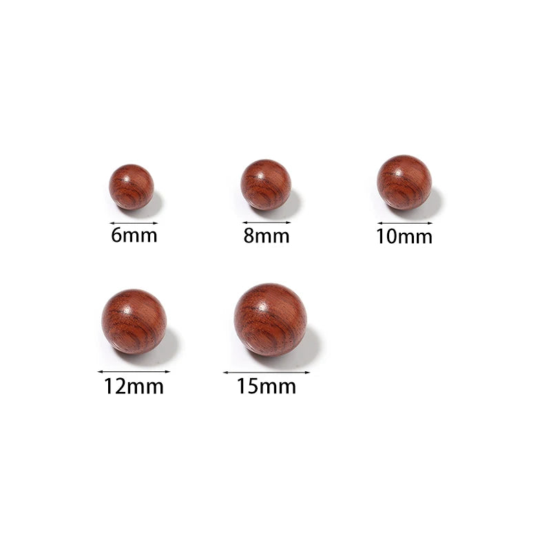 Natural Wood Beads for Jewelry Making 6-12mm Round Loose Beads DIY Bracelets Necklaces