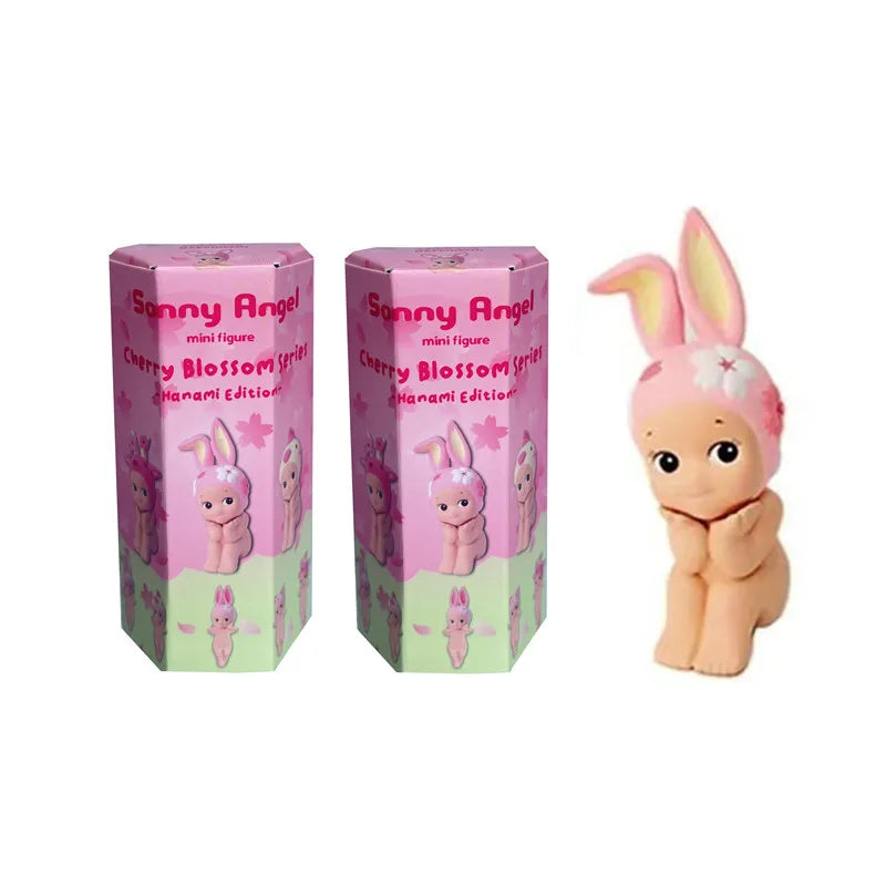 Cute Angel Blind Box Toy - Cherry Blossom Sitting Anime Figurines - Gift Set