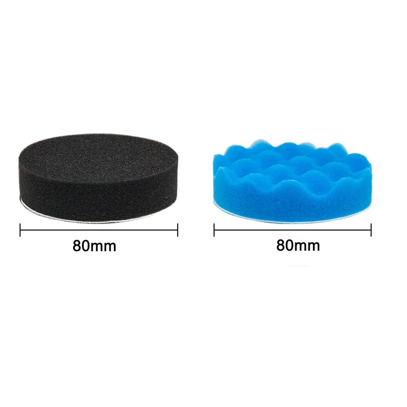 3 Inch Polishing Foam Pads Set for Car Buffing & Detailing - Reusable Buffing Sponges
