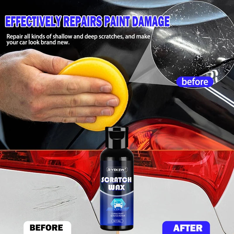 NanoTech Car Scratch Remover Wax - 3Min Quick Repair, Color-Adaptive, UV Protection
