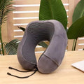 U Shaped Memory Foam Travel Neck Pillow with Massage Function - Soft Sleep & Support