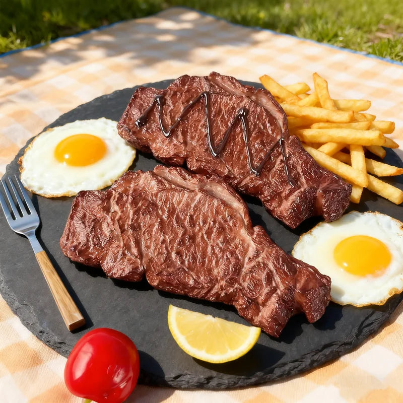 Realistic Fake Steak Model - Artificial Meat Prop for Food Photography & Decor