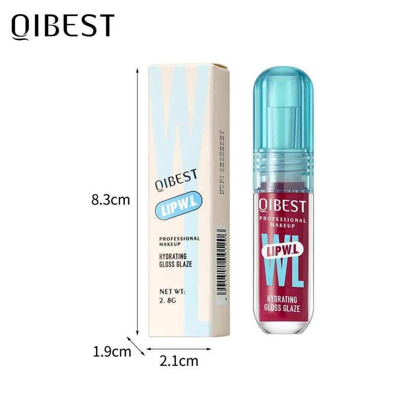 Hydrating Lip Gloss with Mirror Water Glazed Long Lasting Moisturizer