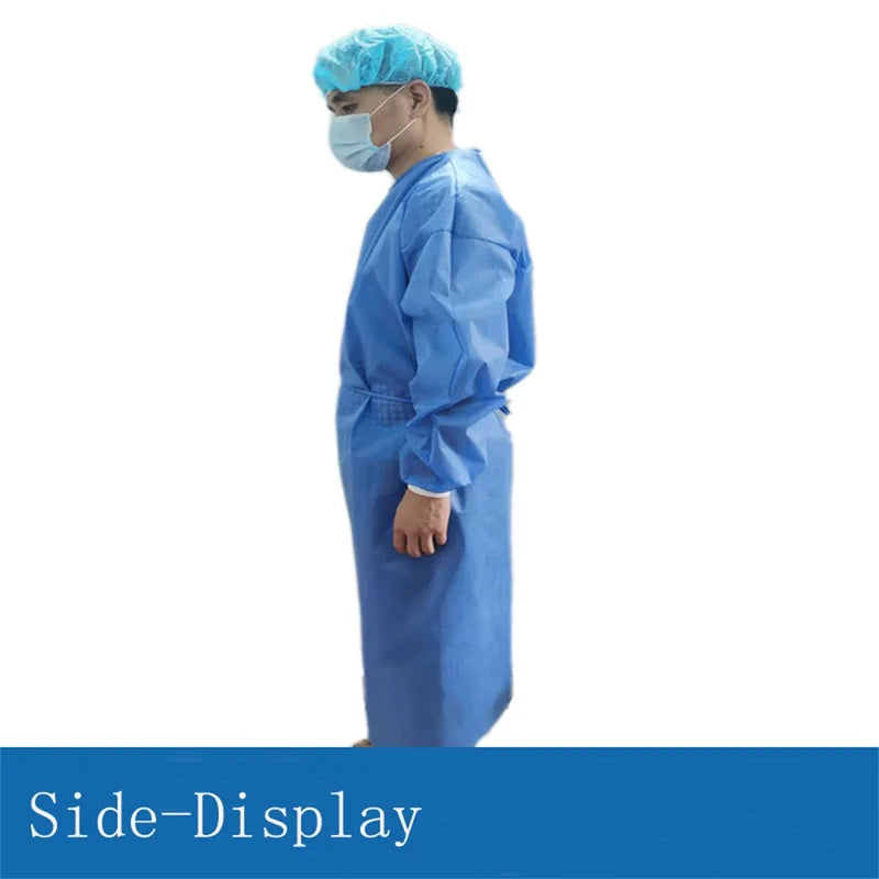 Disposable Non-Woven Isolation Gown Protective Coverall for Work and Dust Resistance