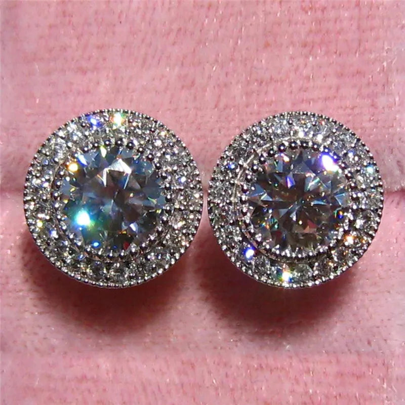 Small Round Stud Earrings for Women with Cubic Zirconia - Versatile Fashion Jewelry