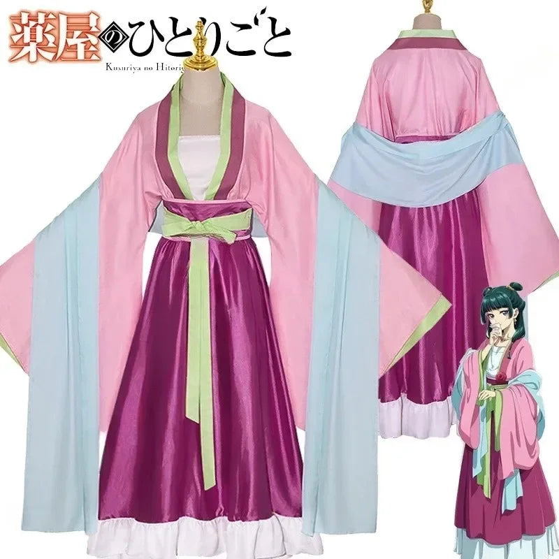 Anime Apothecary Diaries Cosplay Costume and Wig Set for Halloween & Events