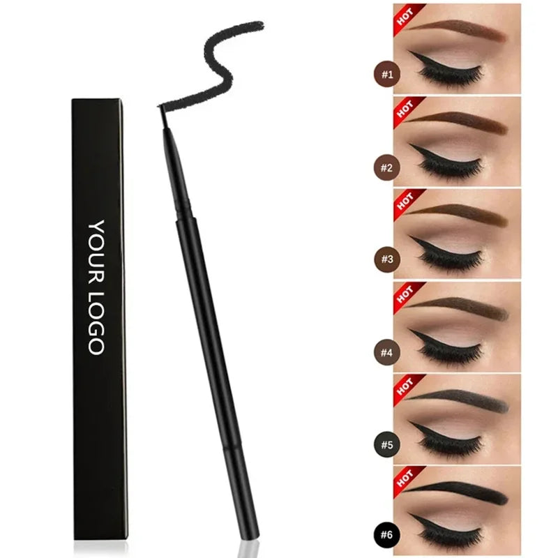 6-Color Waterproof Eyebrow Pencil Set - Ultra-Thin, Long-Lasting Makeup Tools