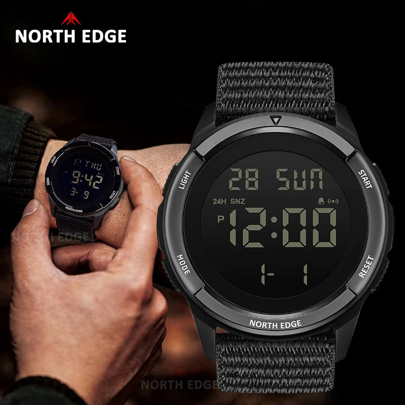 Mens Digital Sports Watch Waterproof 50M with Stopwatch & Luminous Display