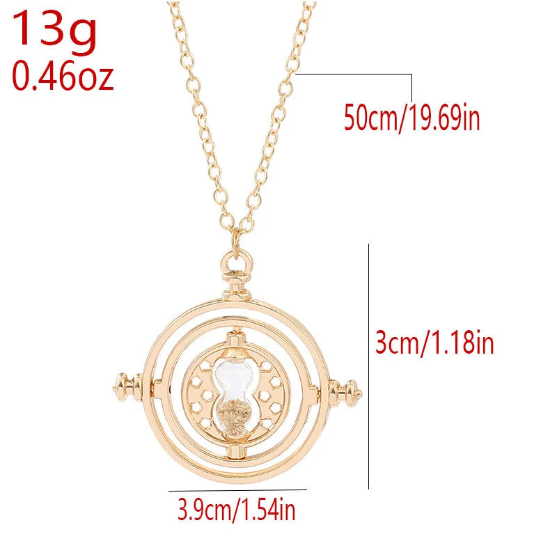 Rotatable Hourglass Necklace Timer - Magic School Cosplay Prop, Astronomical Time Converter