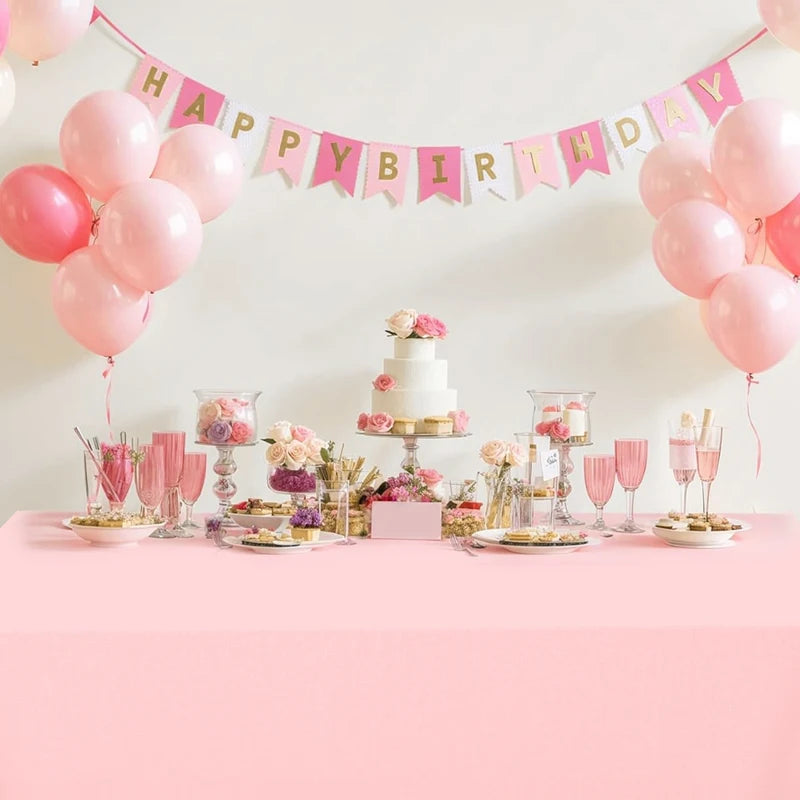 Solid Color Plastic Tablecloth 137x183cm Rectangle Party & Wedding Cover