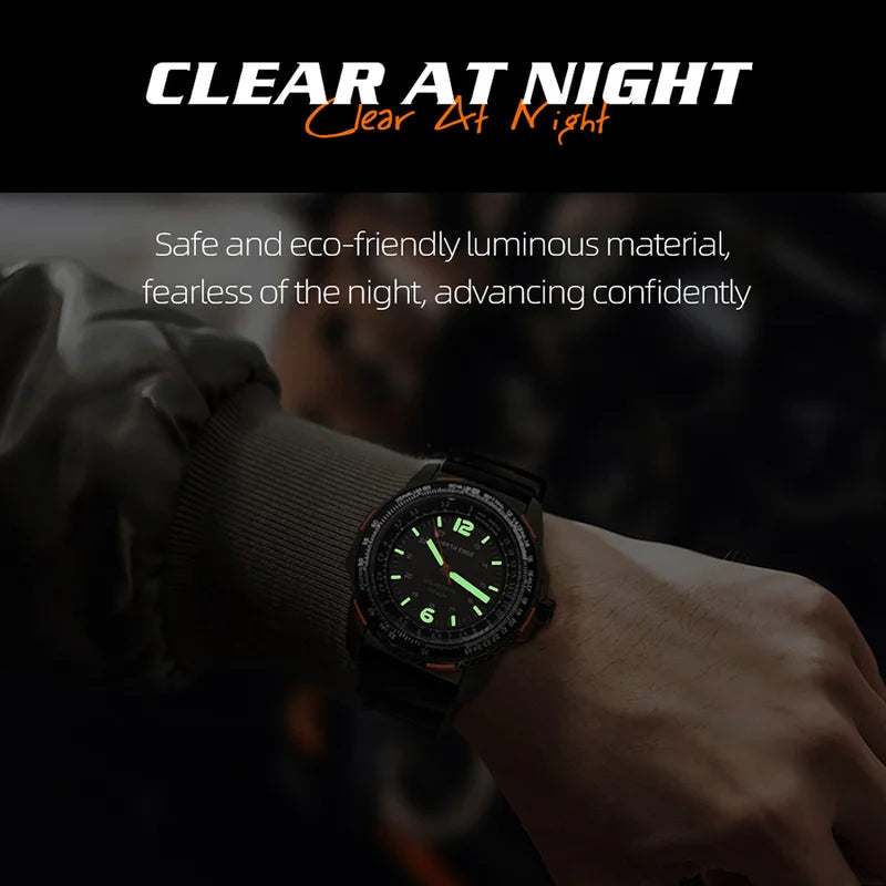 Men's Solar-Powered Digital Military Watch Waterproof 50M Sport Wristwatch