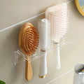 Acrylic Wall-Mounted Bathroom Organizer No-Drill Storage Rack for Hair Brushes & Toiletries