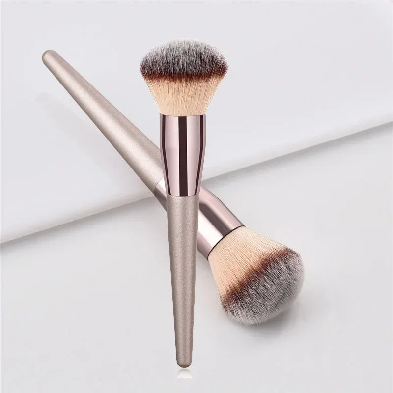 Cosmetic Makeup Brush Set - Foundation Powder Flat Head with Flame Cone Handle