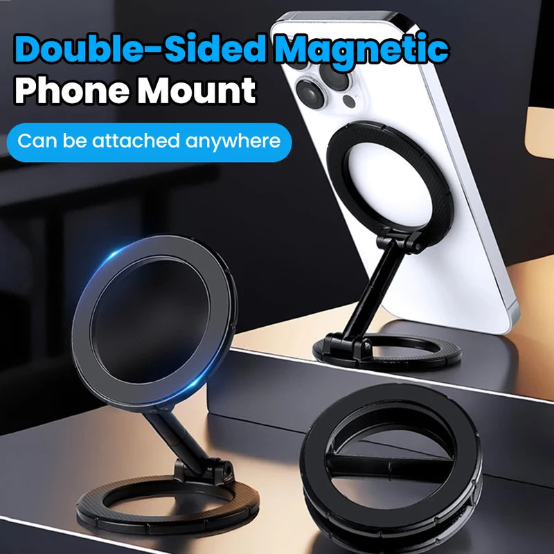 Magnetic Car Phone Holder 360° Rotating Foldable Mount for Smartphones