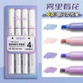 Kawaii Glitter Highlighter Pen Set - Pastel Fine Markers for Scrapbooking & Stationery