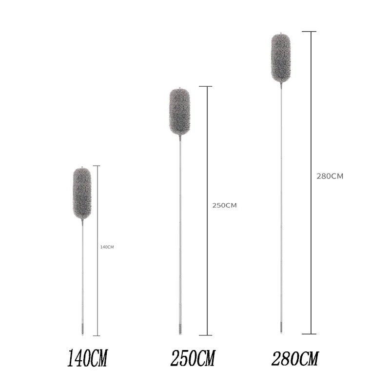 Extra-Long Retractable Duster with Bendable Head, Washable Dust Brush for High Ceilings and Furniture