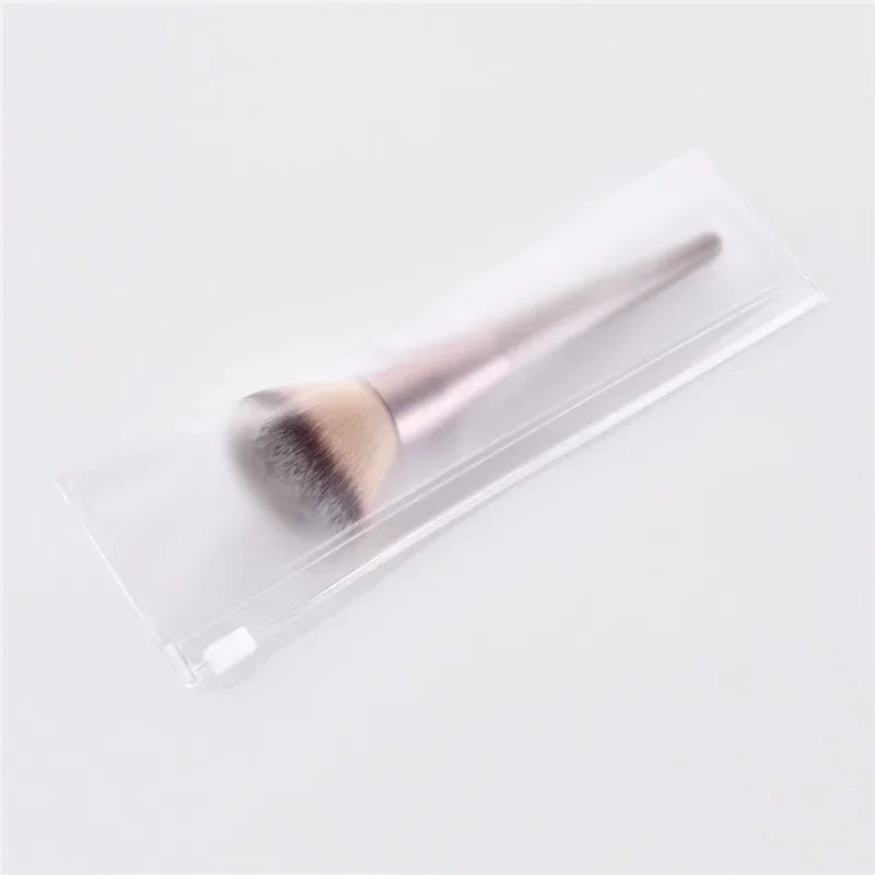 Soft Champagne Makeup Brushes Set for Face and Eyes - Cosmetic Blending & Foundation Tools