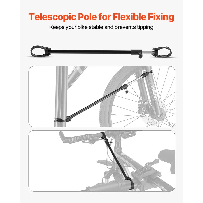 Heavy-Duty Bicycle Repair Stand with 360° Clamp and Tool Tray - Supports 85 lb