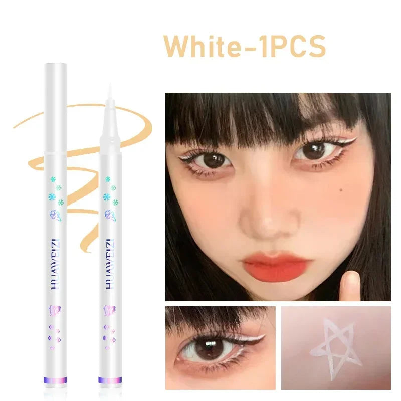 Waterproof Liquid Eyeliner Pen - Fine Tip, Long-Lasting, 6 Colors