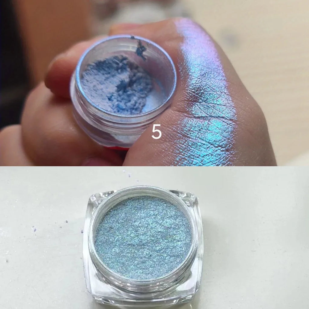Glitter Eyeshadow Palette with Metallic Gradient Colors for Brightening & Contouring