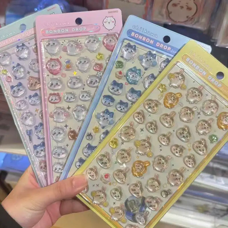 Cute 3D Jelly Stickers Cartoon Decal for Laptop Scrapbook Kawaii DIY Kids Gift
