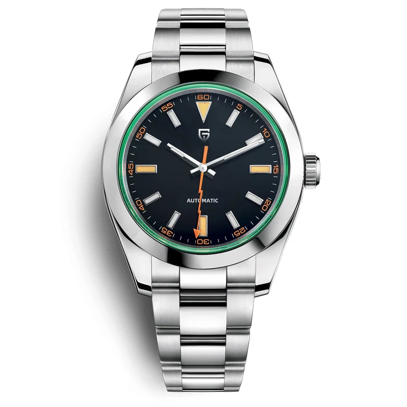Luxury Automatic Mechanical Wristwatch for Men - Green Glass AR Sapphire Crystal