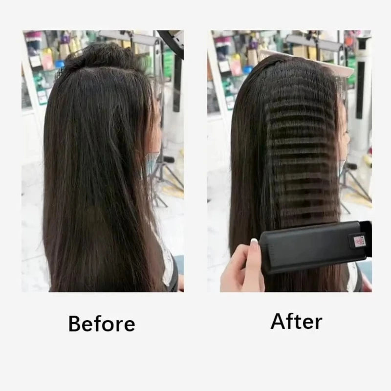 Hair Crimper Iron for Volumizing & Fluffy Hairstyles - Anti-Static Ceramic Styling Tool