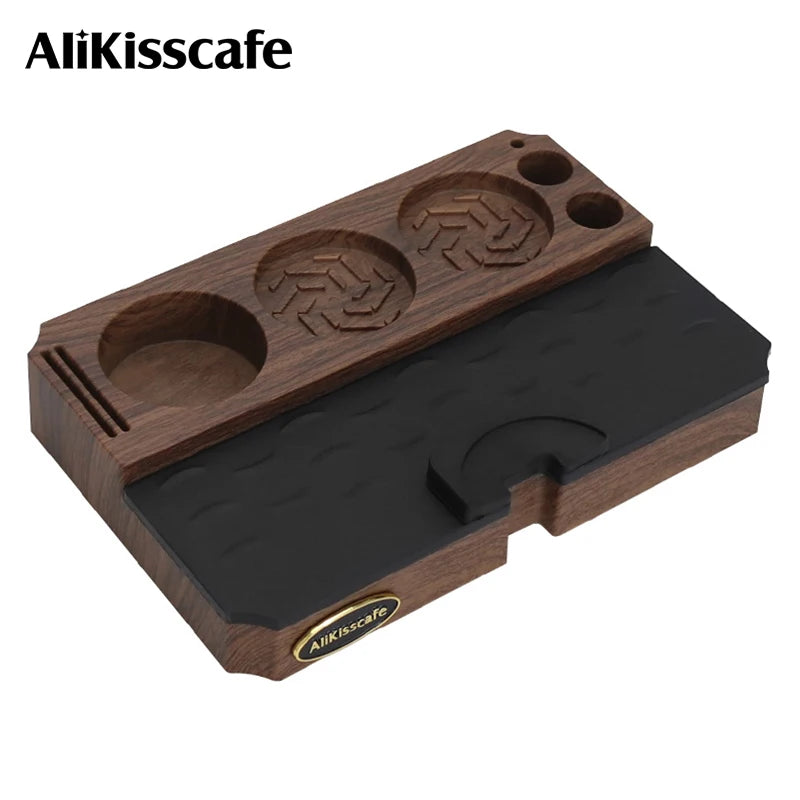 Coffee Tamping Station Stand for 51MM, 54MM & 58MM Portafilters - Barista Tool, Universal Fit