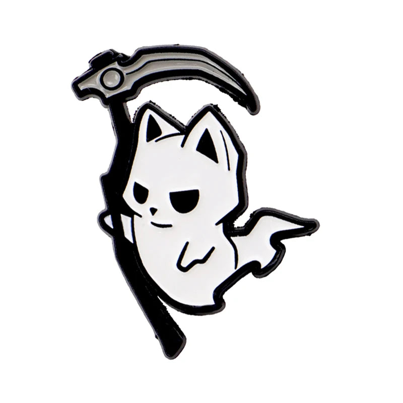 Halloween Enamel Ghost Pin Brooch Lapel Badge for Clothing & Bags