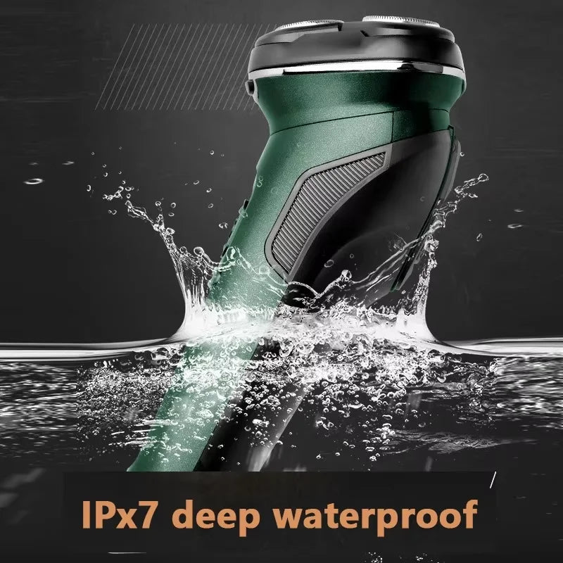 Rechargeable Waterproof Electric Shaver for Men Wet Dry Facial Beard Grooming