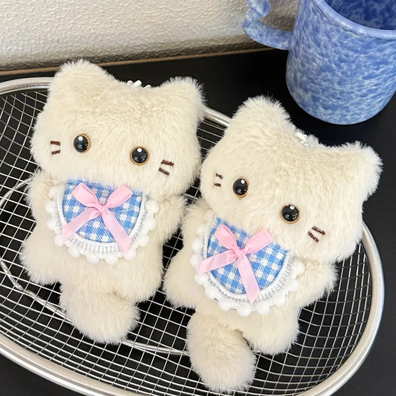 Cute Plush Toy Kitten Squeaking Pendant for Backpack & Keychain - Girl & Couple Gift