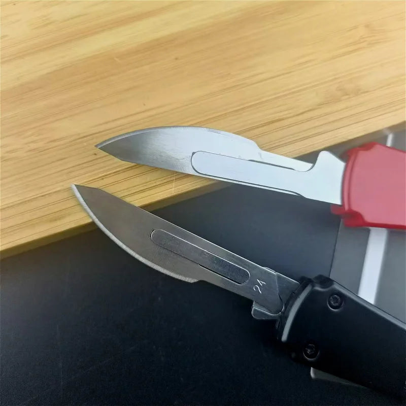 Multi-Purpose Camping & Outdoor Utility Pocket Knife - 440C Steel Blade, Zinc Alloy Handle