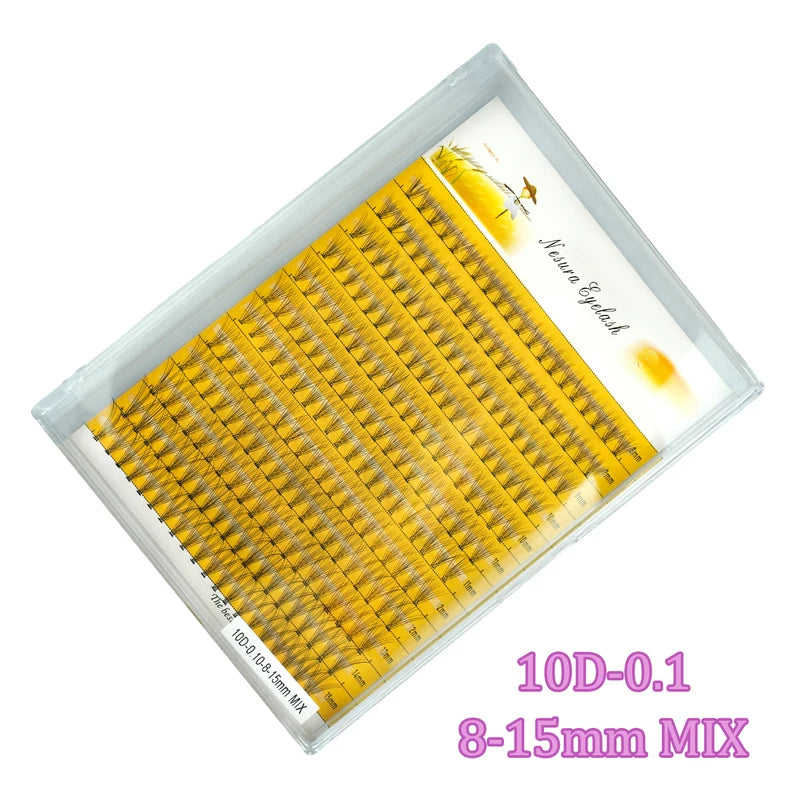 Segmented False Eyelash Extension Clusters DIY 240 Count 10D/20D Soft Natural Mink Lashes