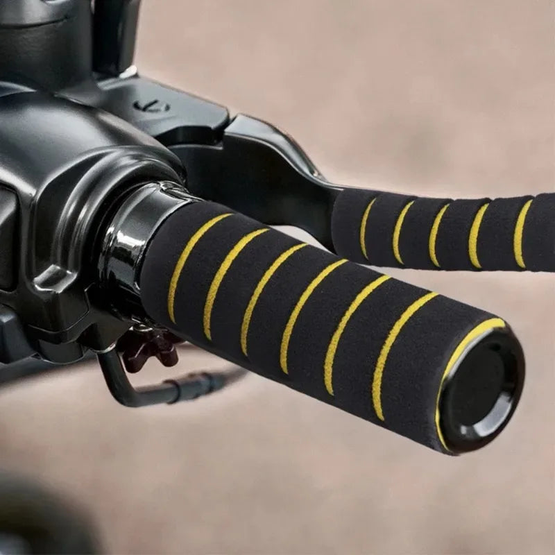 Motorcycle Handlebar Grips Anti-Slip Soft Sponge Brake Cover for Bikes & E-Bikes