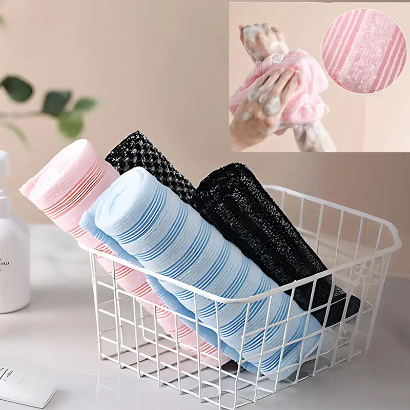 Exfoliating Body Towel for Back and Full-Body Cleansing - Soft Cotton Blend