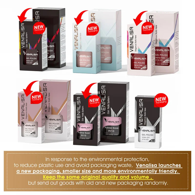 Venalisa HEMA-Free Nail Gel Polish - Semi-Permanent UVLED Soak Off Varnish