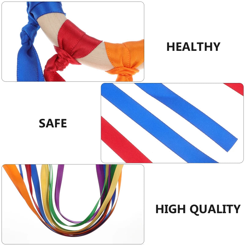 Montessori Sensory Ribbon Ring Toy BPA-Free Baby Developmental Toy for Newborns