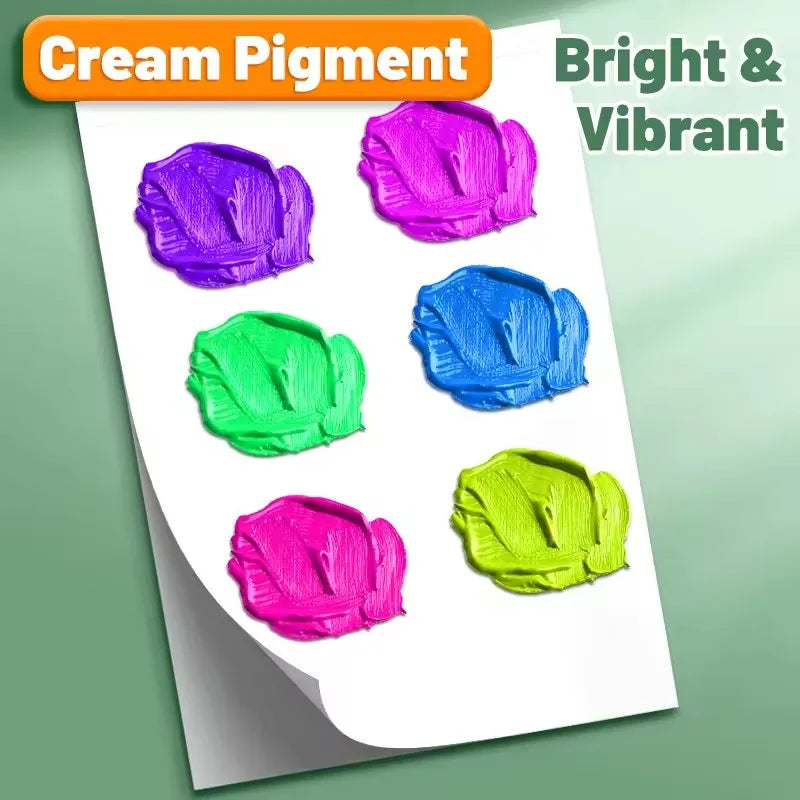 Acrylic Paint Set 12ml Versatile Colors for Paper Wood Canvas Rock Ceramics Clothing