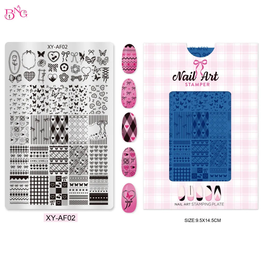 Nail Stamping Plate Love Animals Star for Nail Art & Manicure Designs