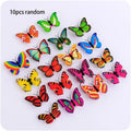 3D Butterfly LED Night Light Decor for Garden Lawn Party - 10pcs