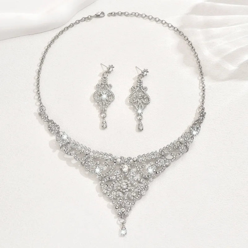 Luxury Rhinestone Jewelry Set for Women - Elegant Party Accessories
