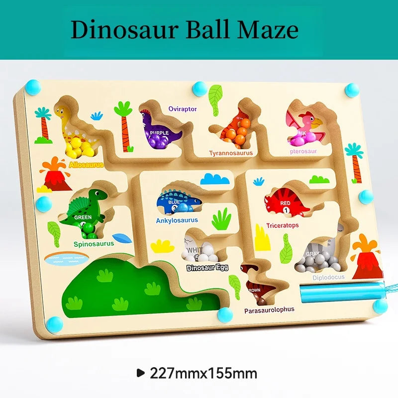 Magnetic Maze Puzzle Toy with Digital Beads for Attention & Brain Training
