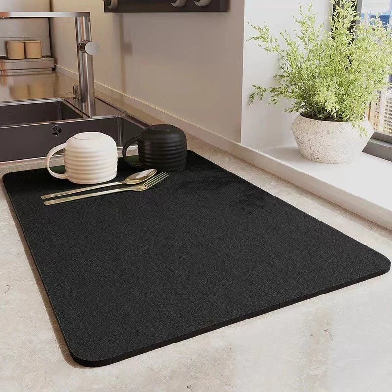 Super Absorbent Waterproof Kitchen Drainage Mat for Dish Drying and Heat Insulation